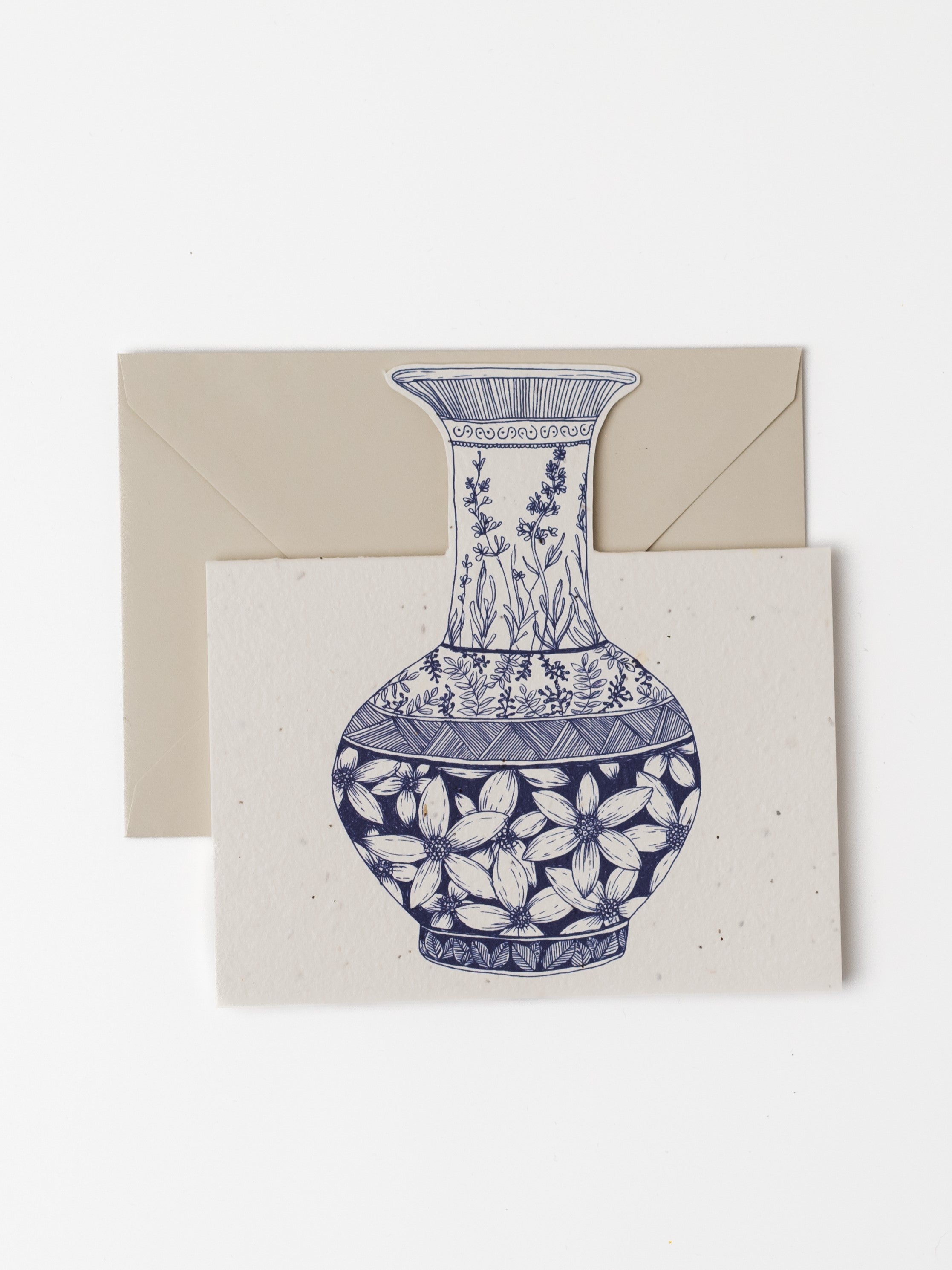 Handcut Dahlia Vase Plantable Card
