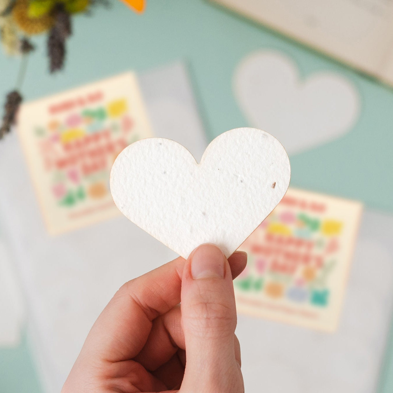 Mothers Day plantable seed paper hearts