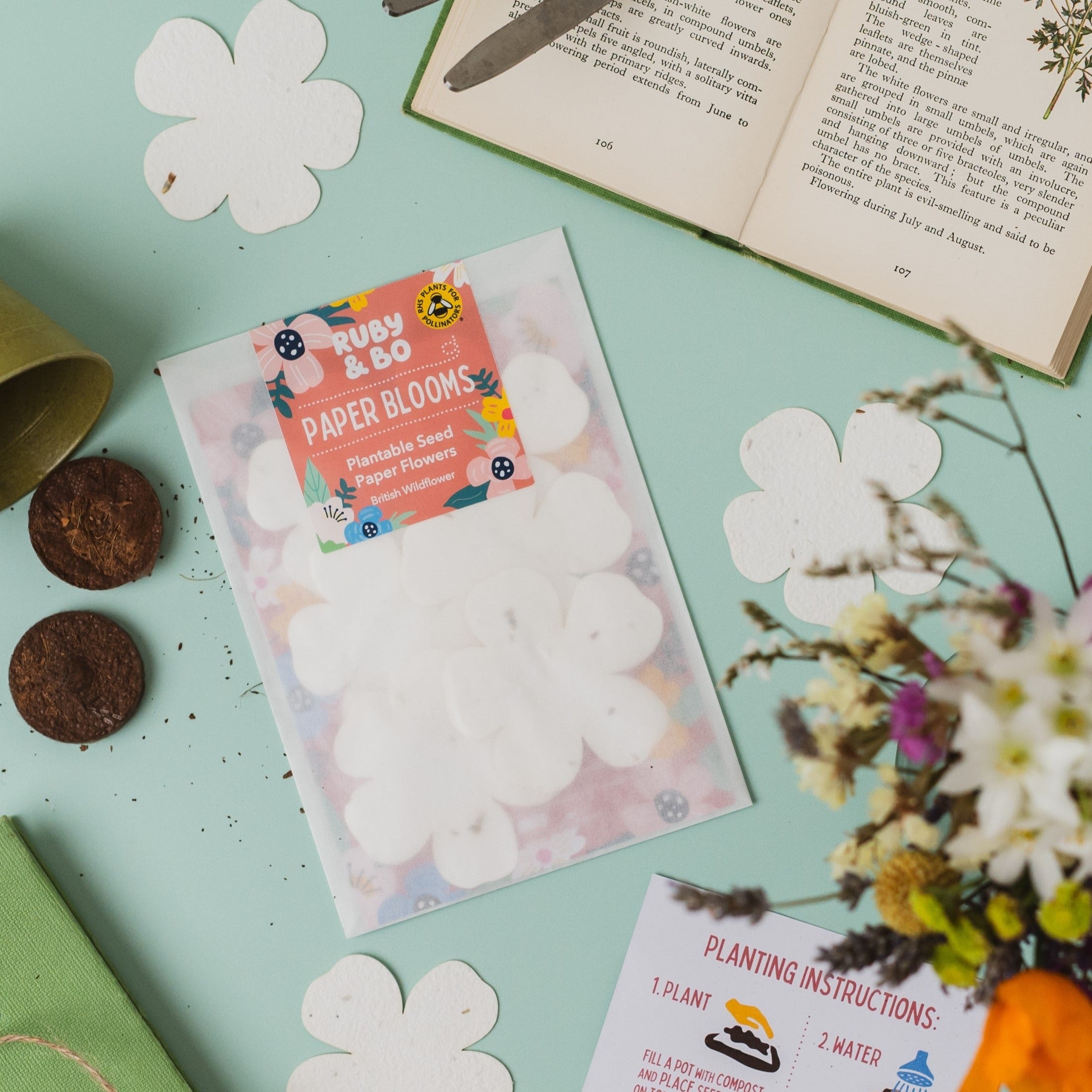Ruby & Bo Paper Blooms Plantable Paper Flowers
