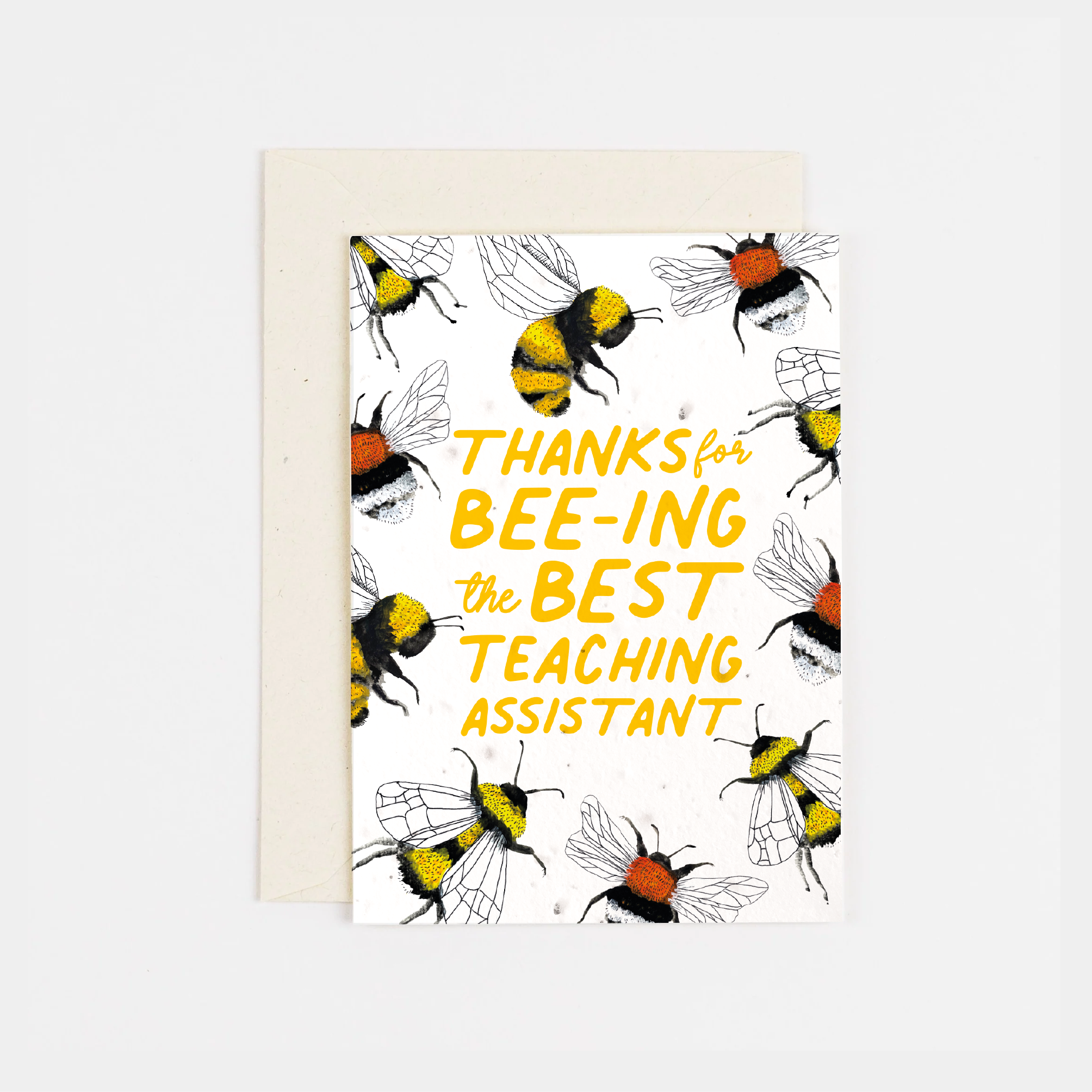 Ruby & Bo Thank you for Being The Best Teaching Assistant Plantable Card