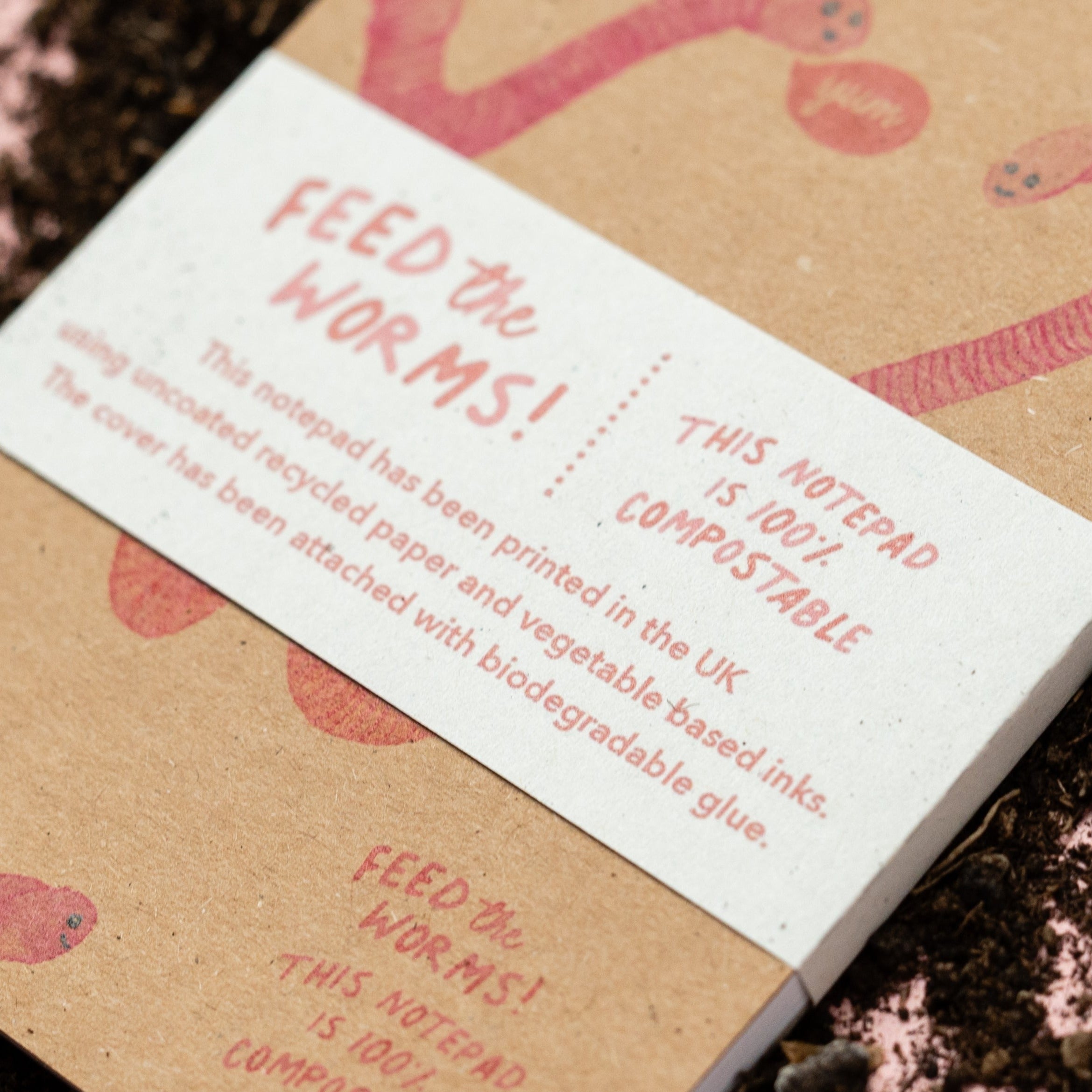Ruby & Bo Feed The Worms 100% Compostable Notepad