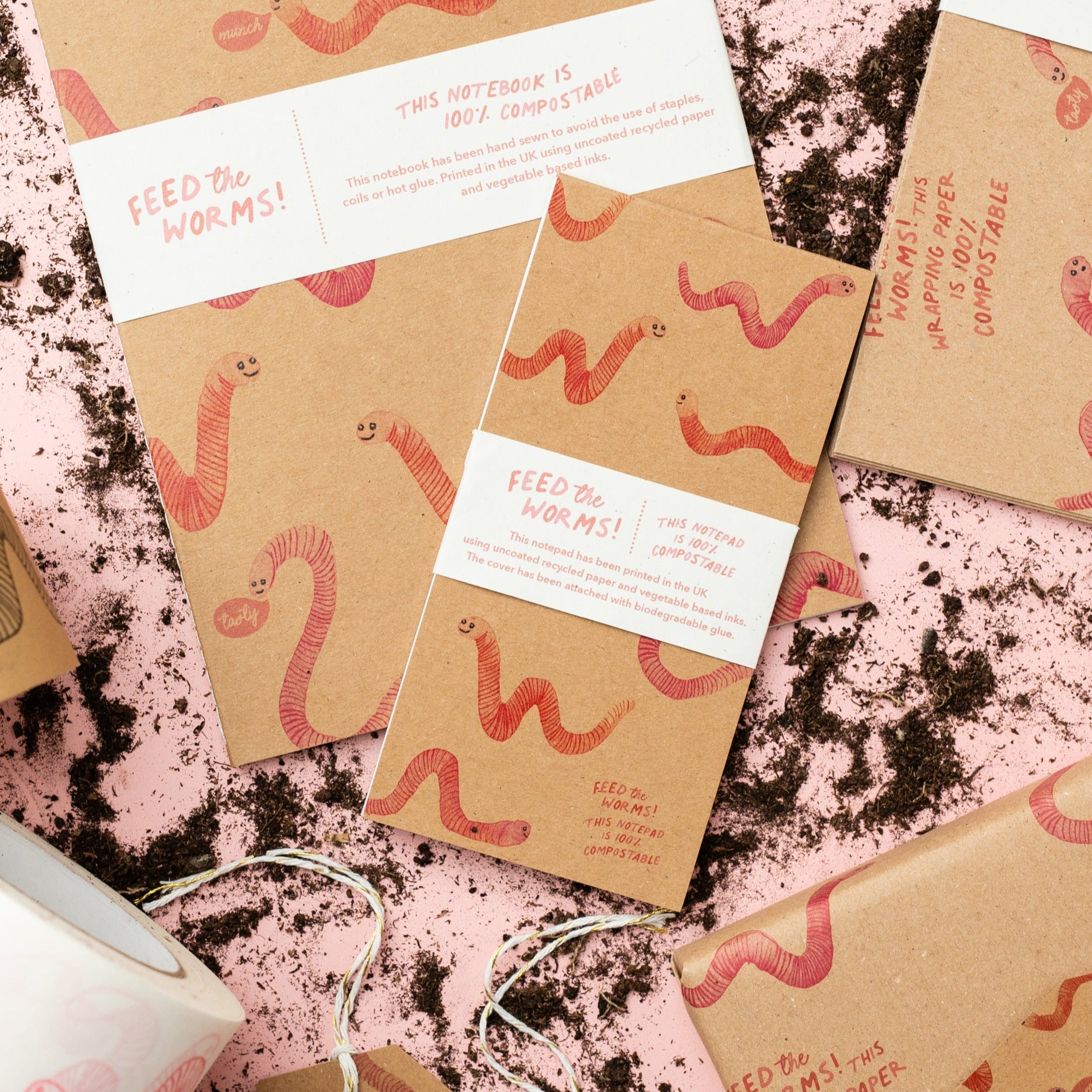 Ruby & Bo Feed The Worms 100% Compostable Notepad