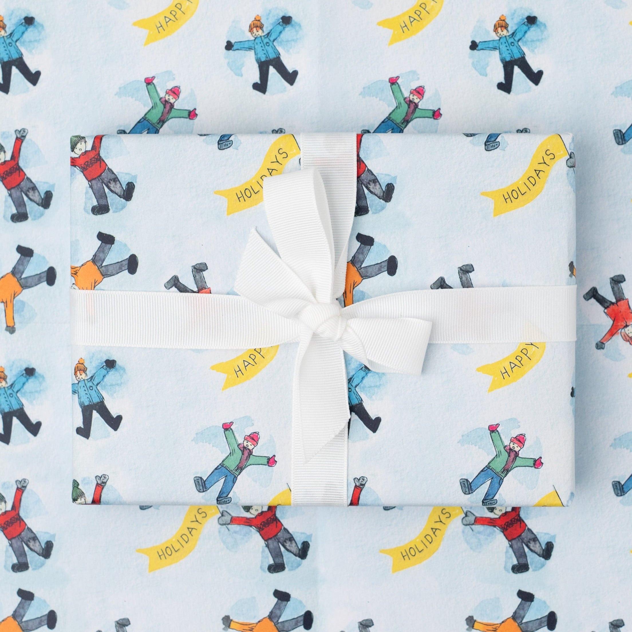 Snow Angels Recycled Wrap & Plantable Tag Set
