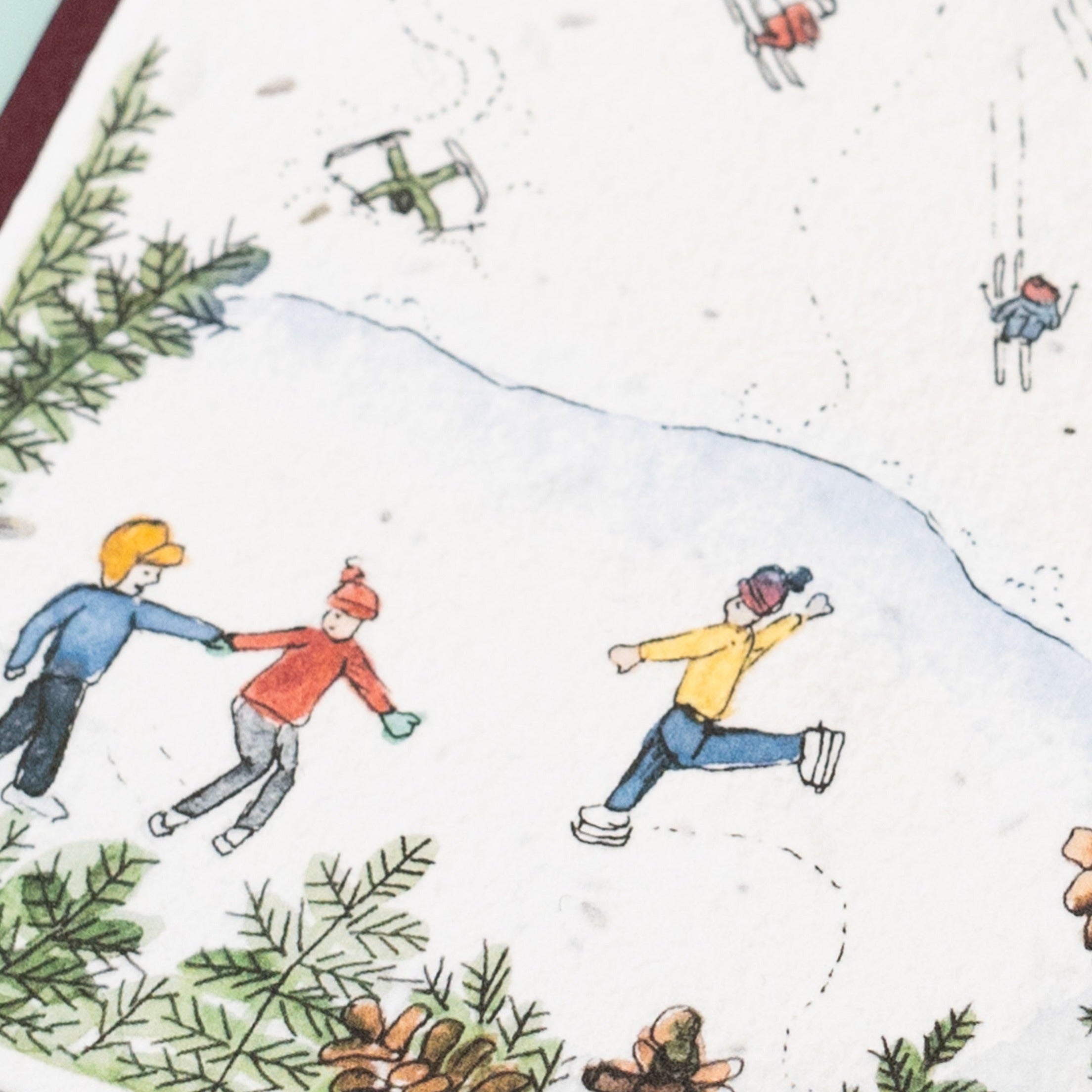 Skaters & Skiers Plantable Christmas Card