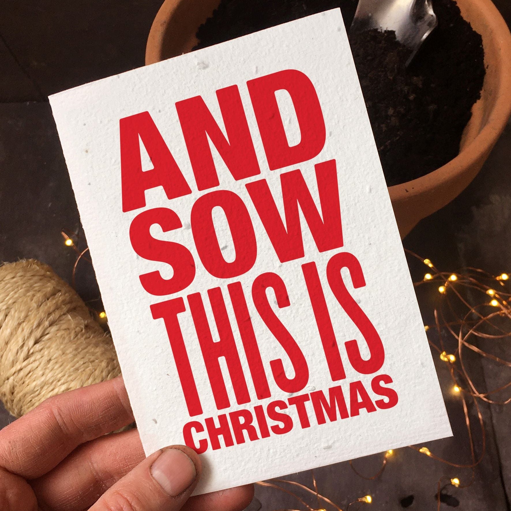 Sow This Is Christmas Plantable Christmas Card