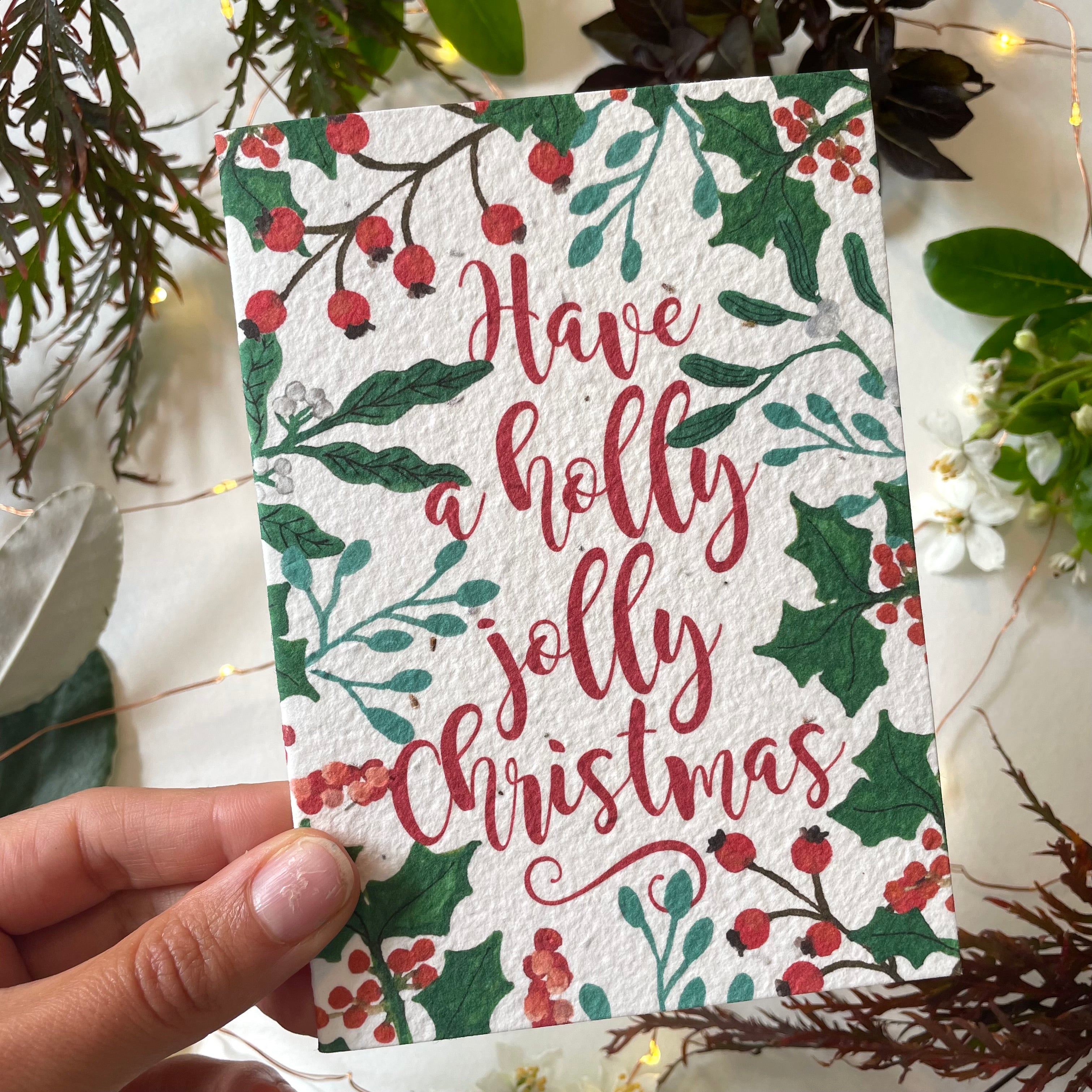Holly Jolly Plantable Christmas Card