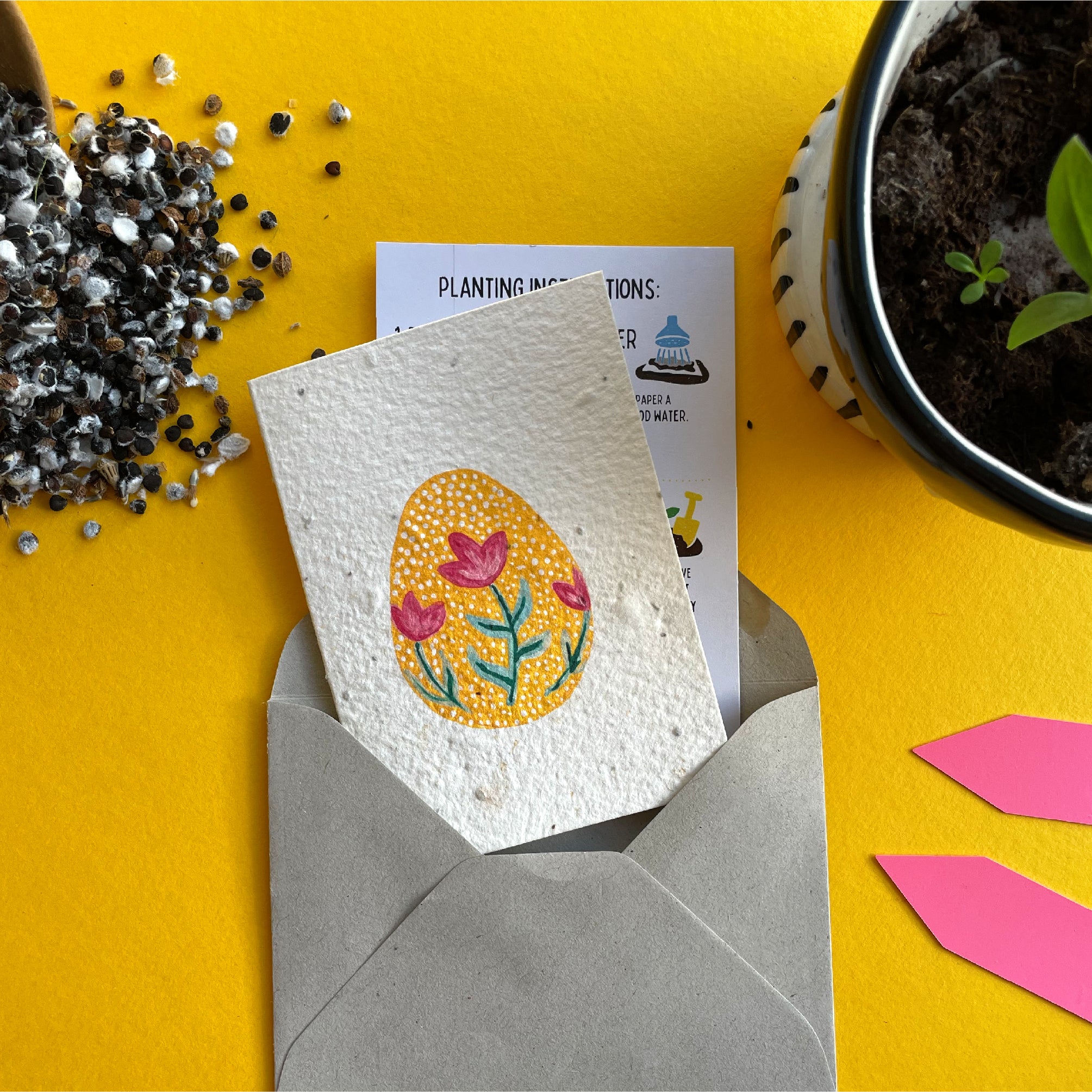 Golden Egg Plantable Easter Notelet