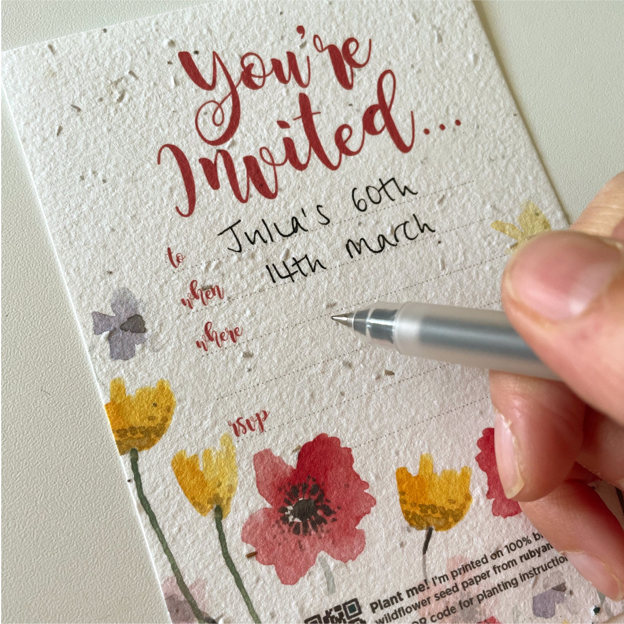 Poppy Meadow Plantable Invitation Set