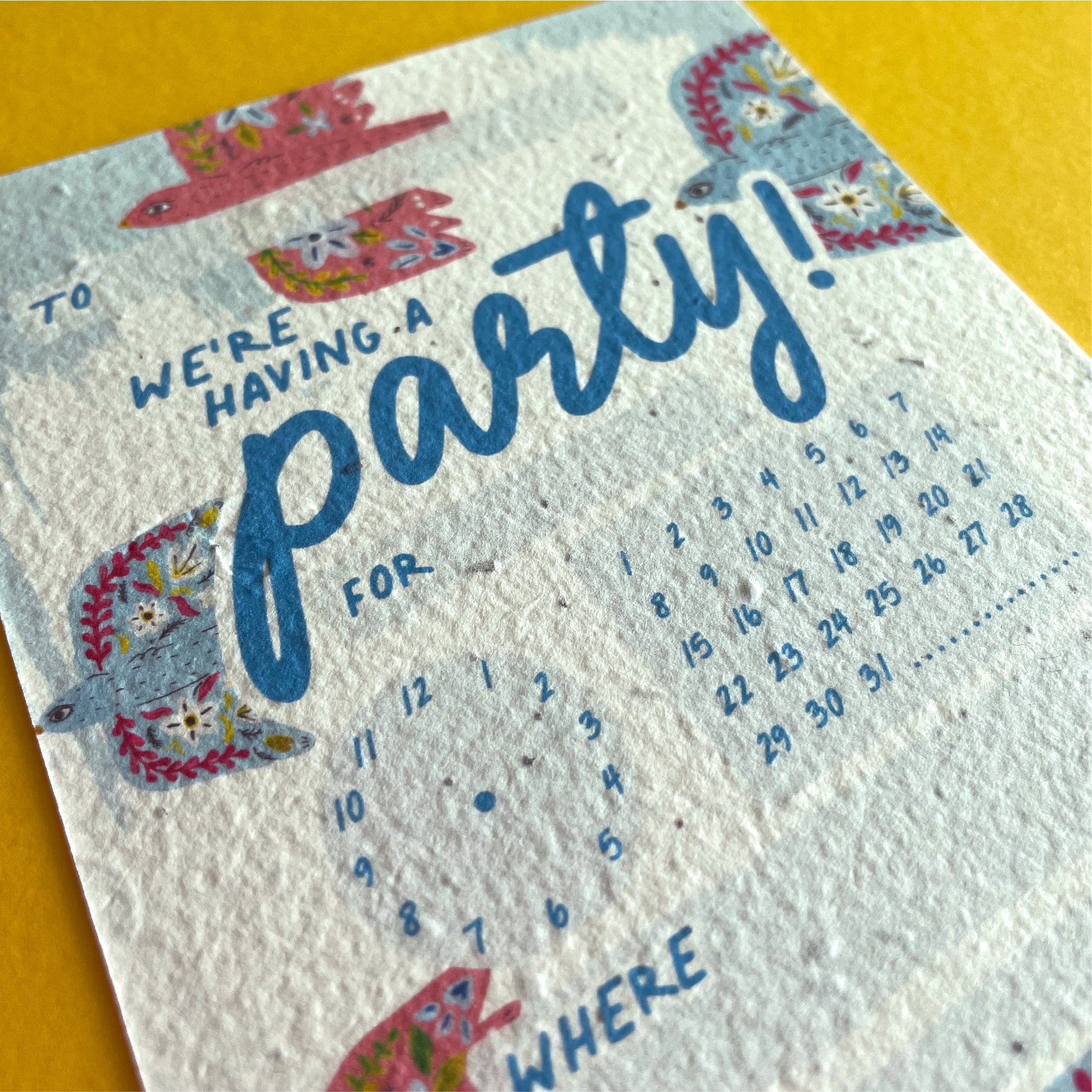 Tweet Tweet Plant-a-Party Invitation Set
