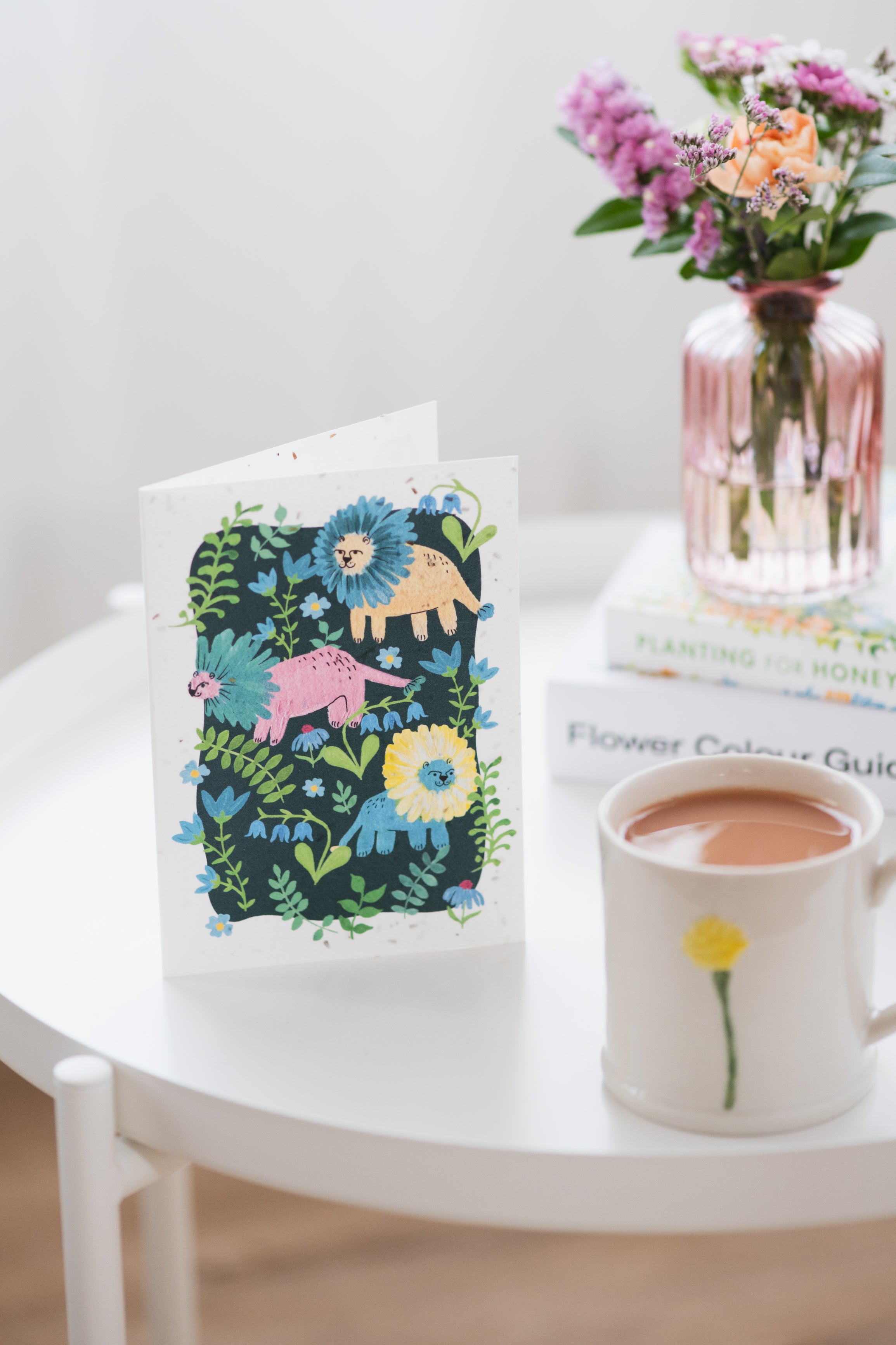 Flower Lions Plantable Card