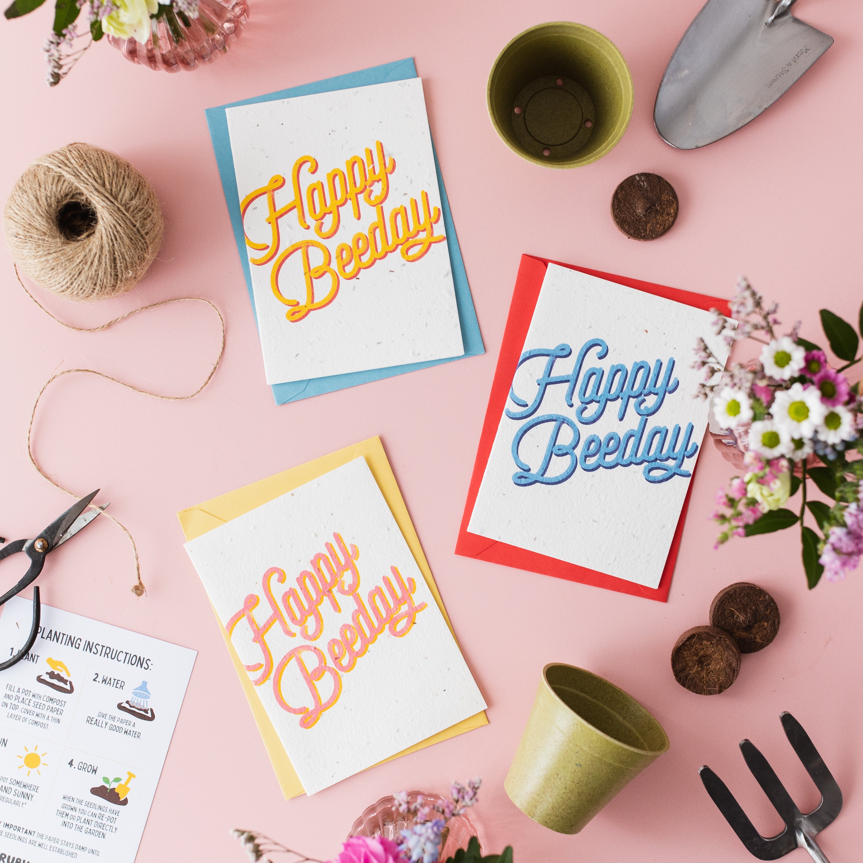 Happy Beeday Card Set of 3