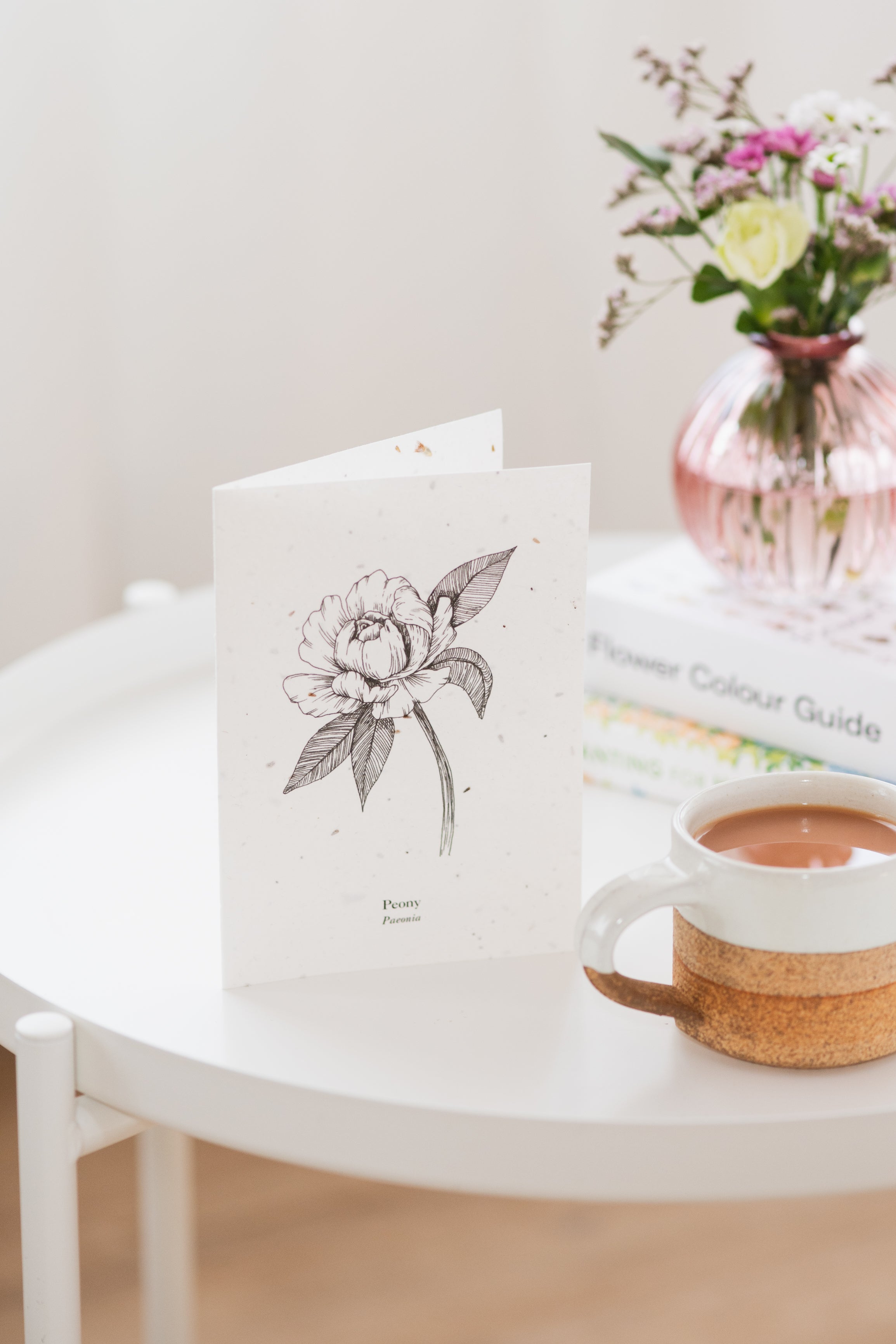 Peony November Birth Flower Plantable Card - Symbolising &