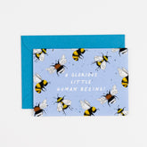 A Glorious Little Human Being Plantable Card, Blue