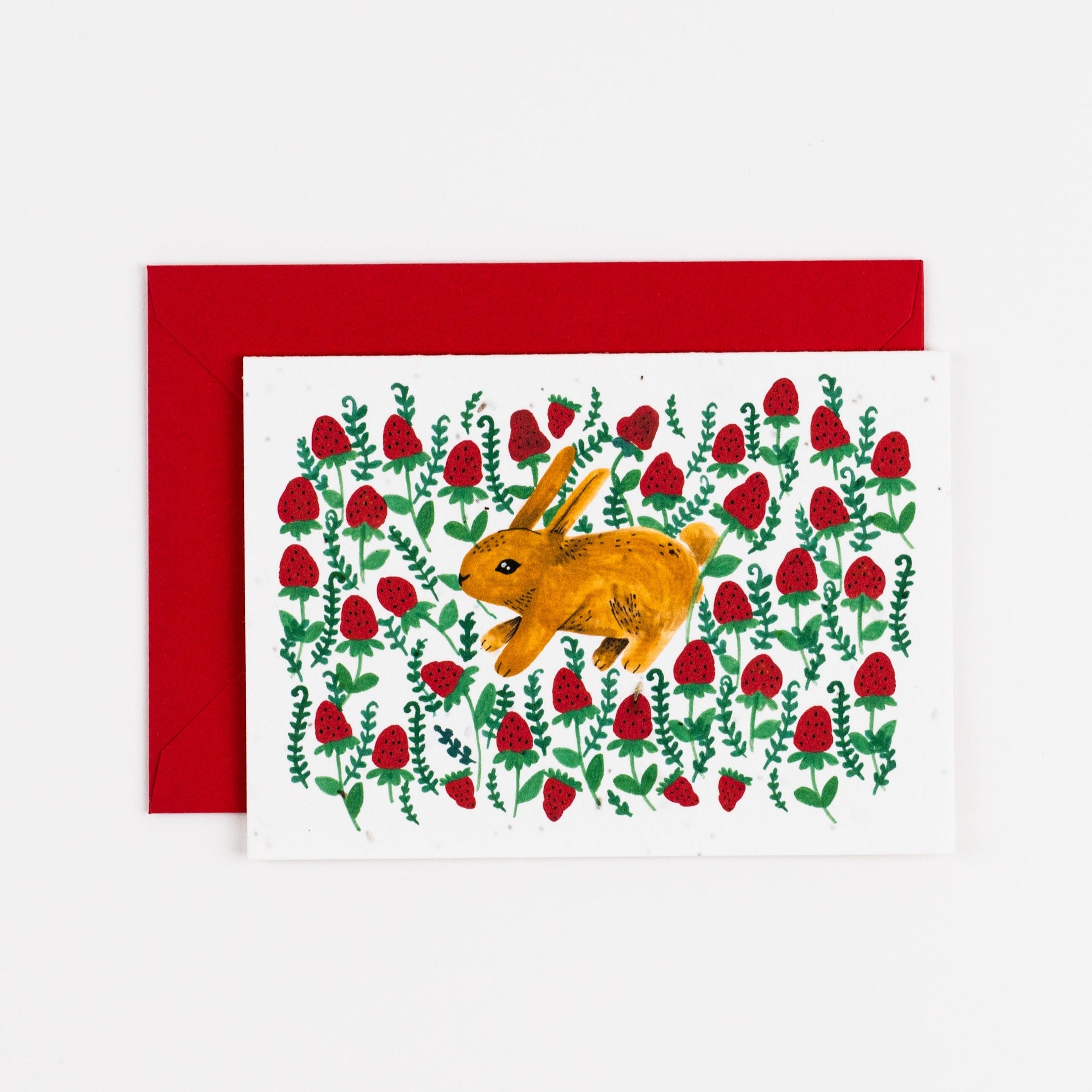 Strawberry Patch Plantable Card