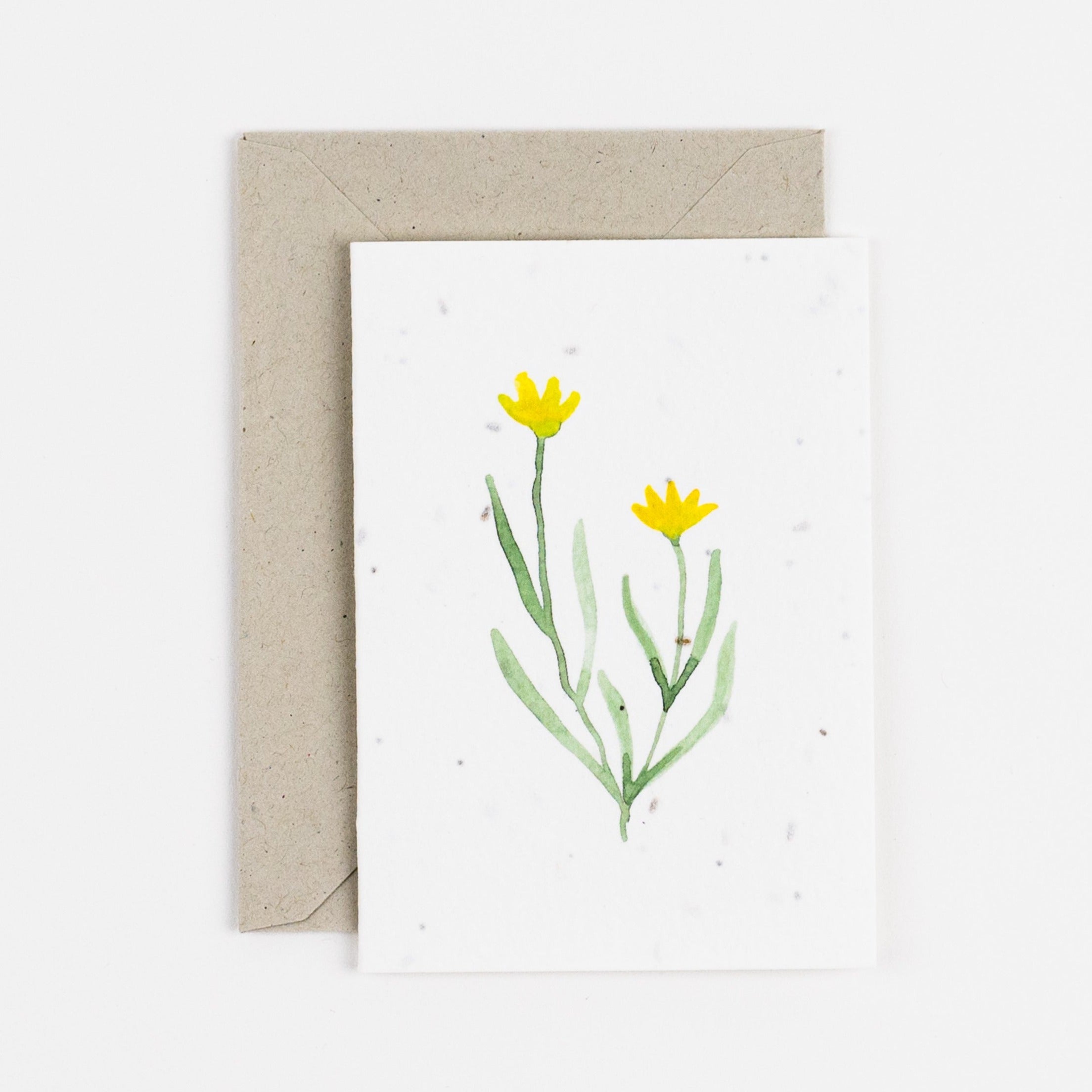 Dandelion plantable notelet