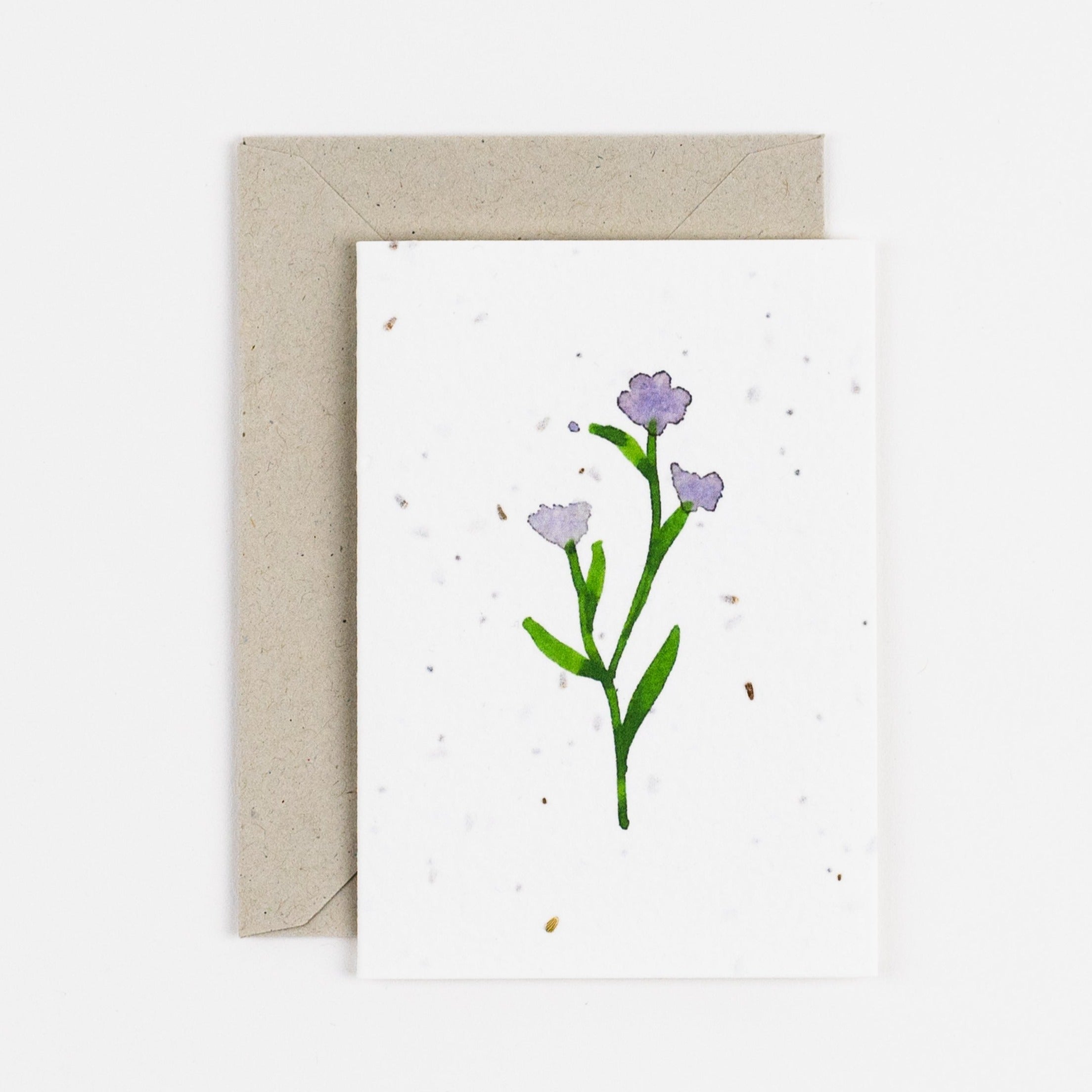 geranium plantable notecard