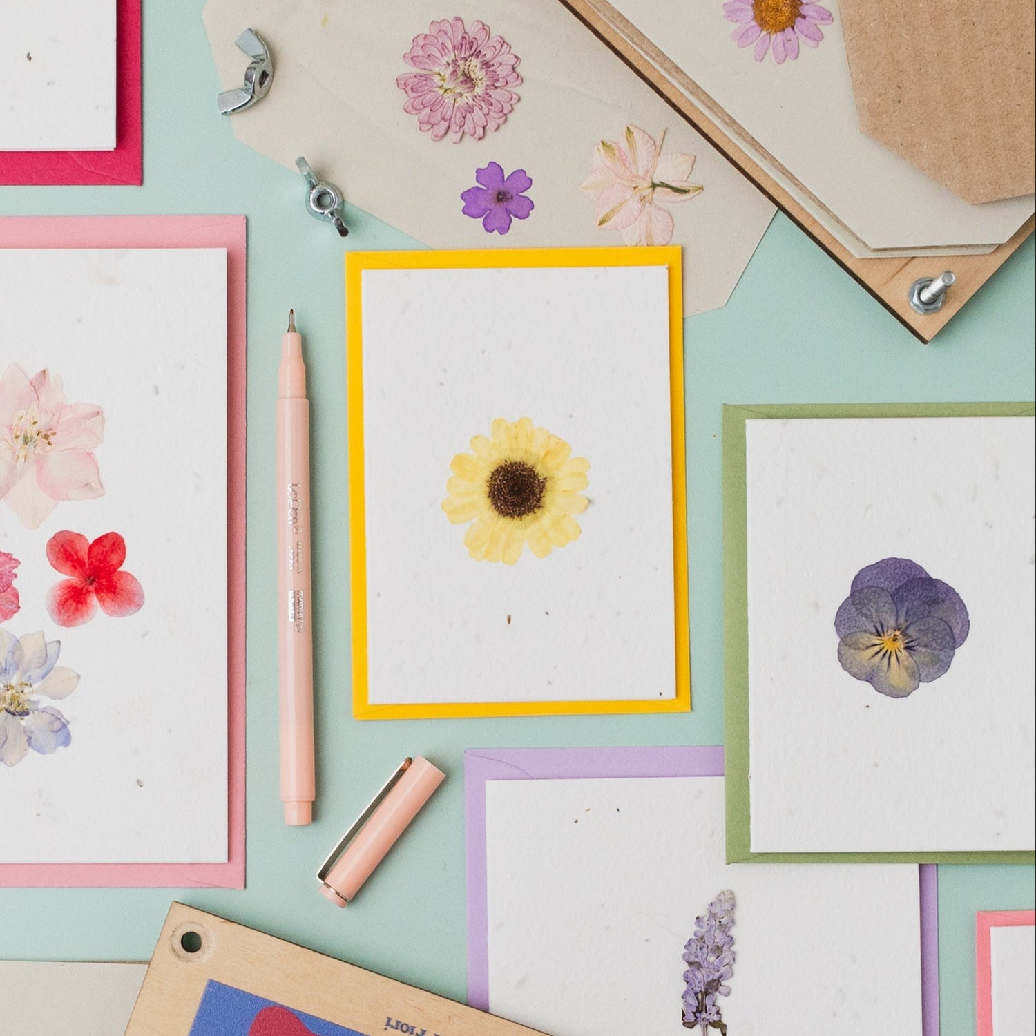 Real Pressed Flower Cards