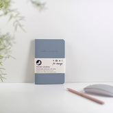 Dusty Blue Recycled Leather Notebook A6