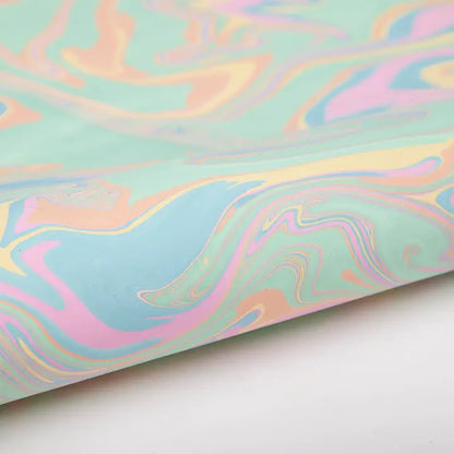 Hand Marbled Wrapping Paper - Pastel