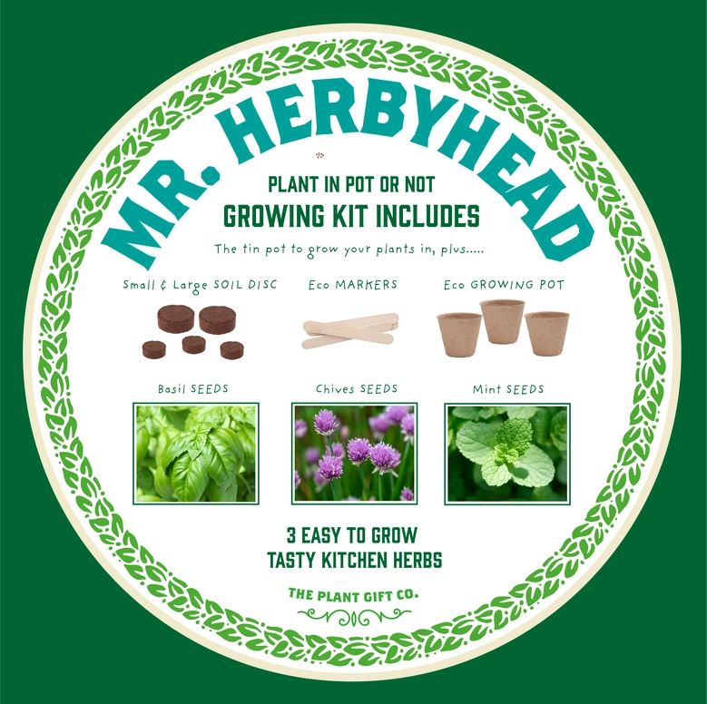 Mr Herbyhead Grow Your Own Herb Kit