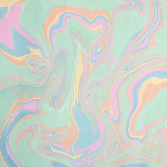 Hand Marbled Wrapping Paper - Pastel