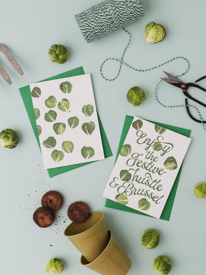 Brussel Sprout Plantable Christmas Card