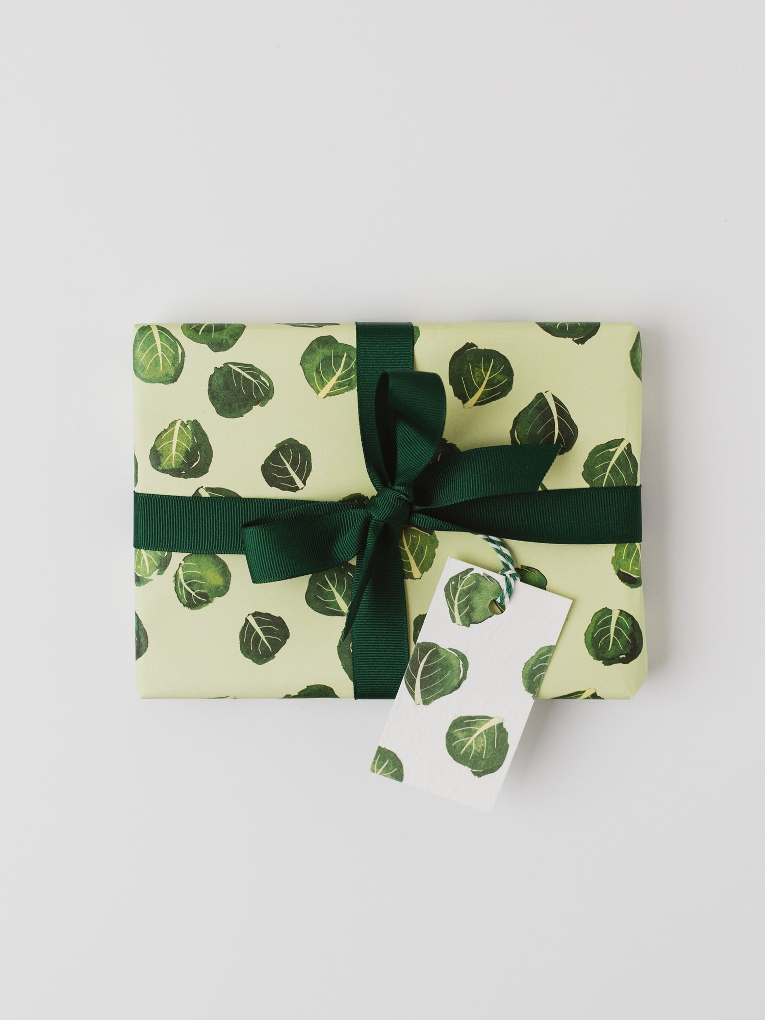 Brussel Sprout Recycled Wrap &amp; Plantable Tag Set