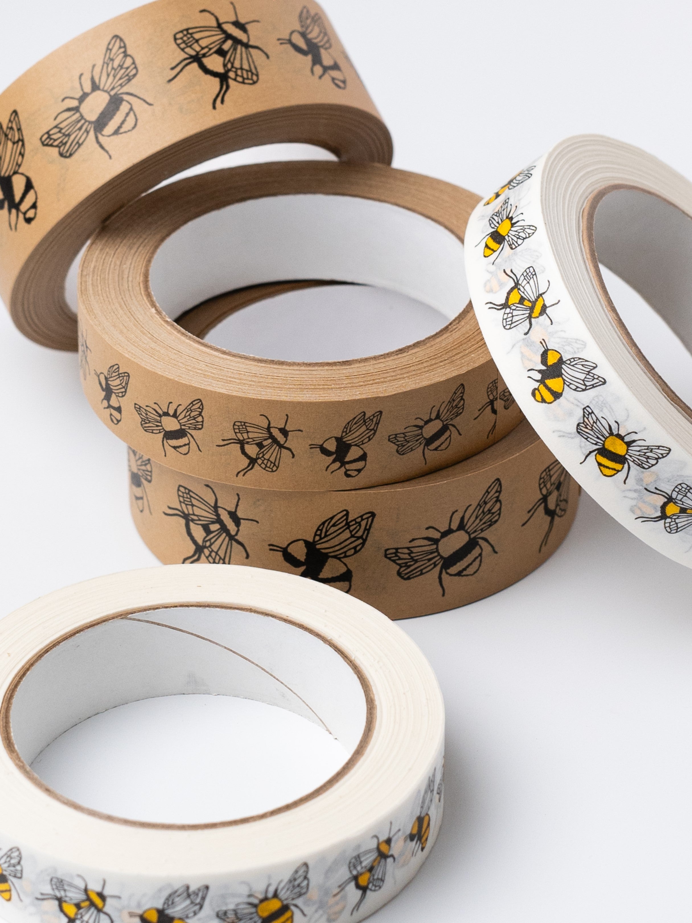 Bumblebee White Paper Tape 24mm x 50m