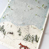 Ruby & Bo Winter Fox Plantable Christmas Card growing wildflower seedlings