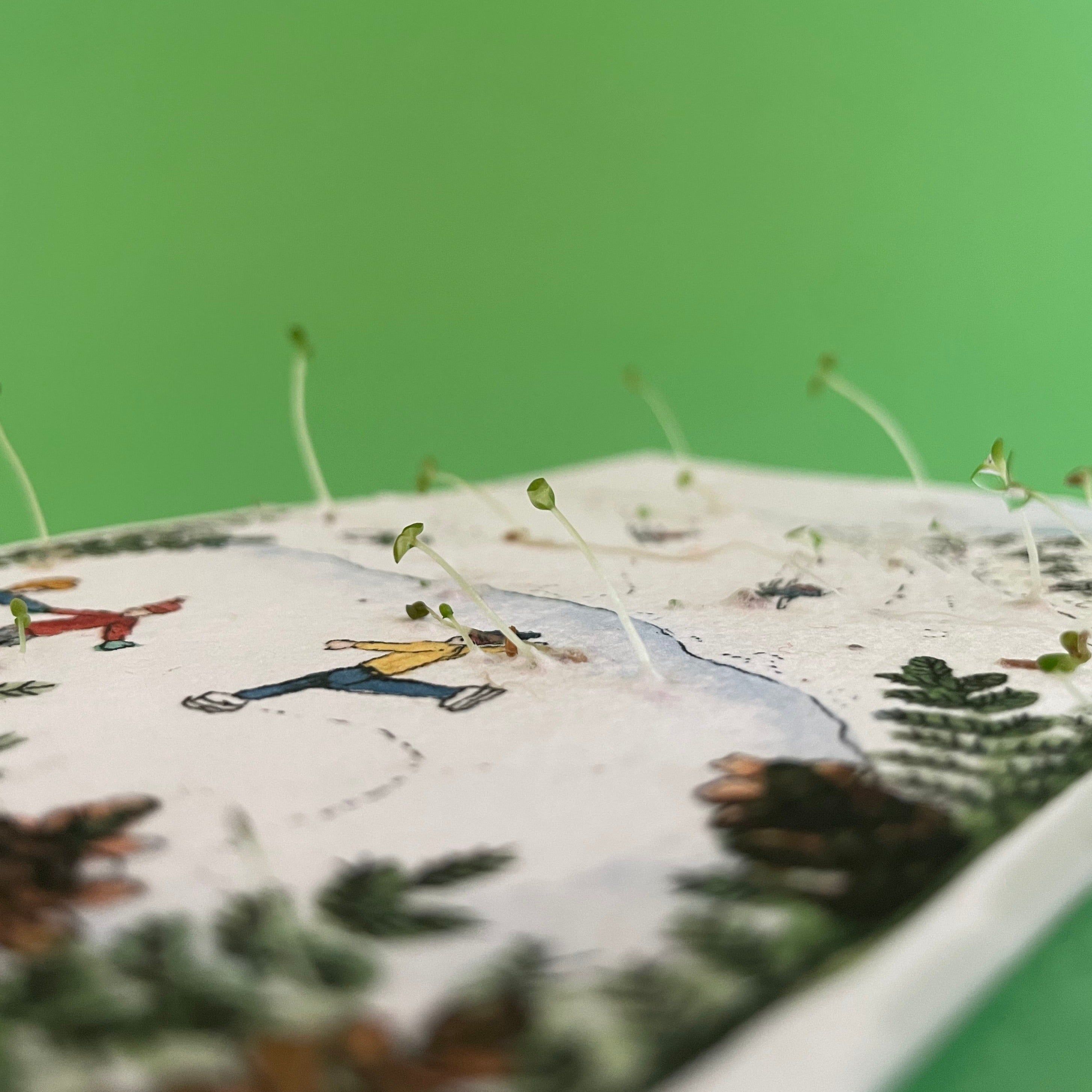 Ruby &amp; Bo Skaters &amp; Skiers Plantable Christmas Card