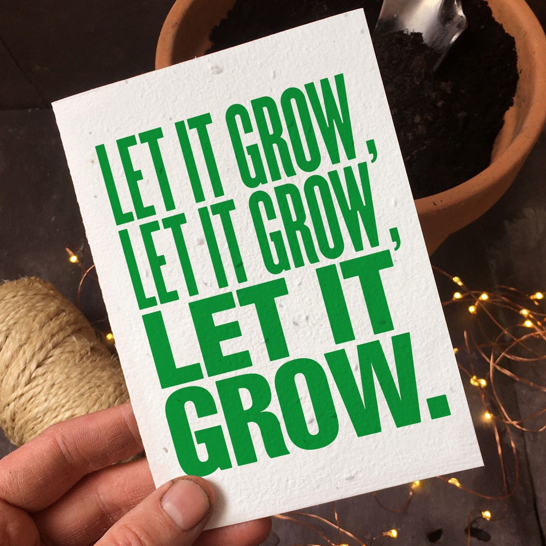 Let It Grow Plantable Christmas Card