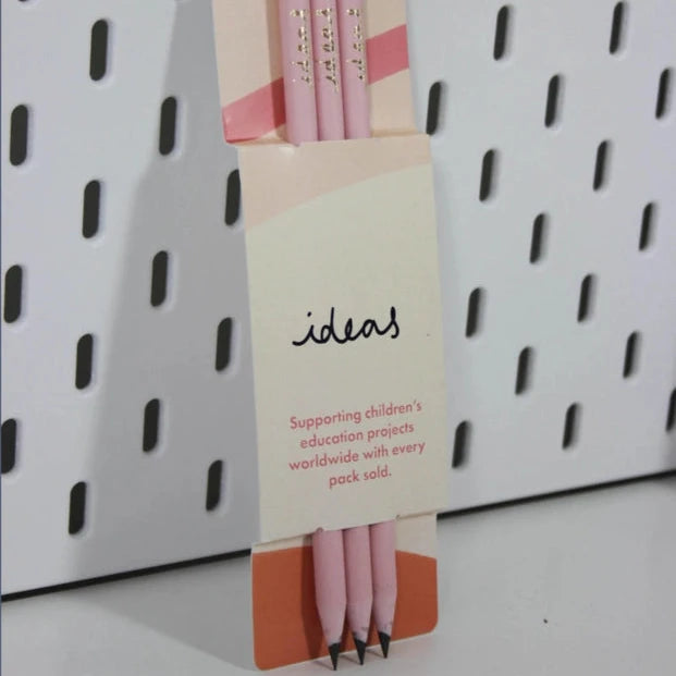 Set of 3 recycled pencils
