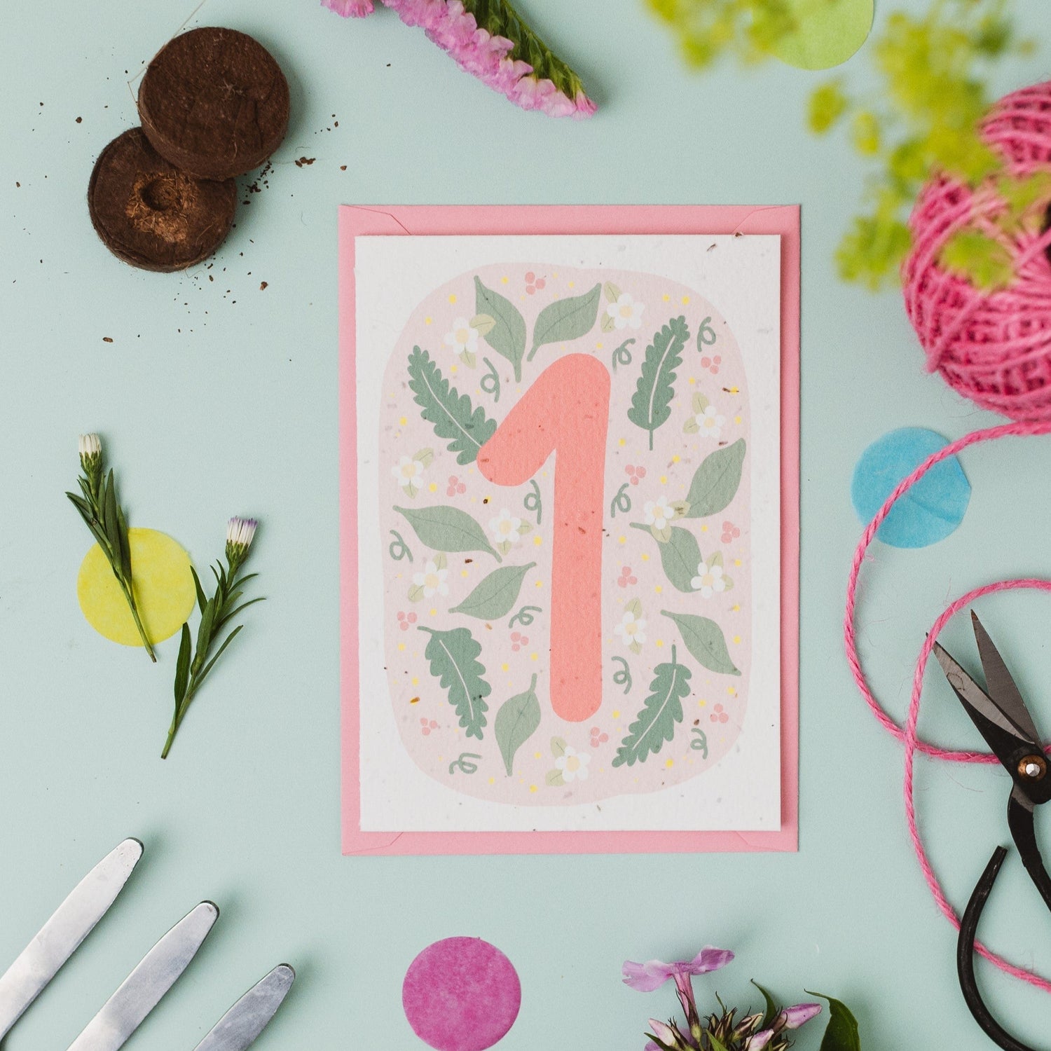 Plantable 1st Birthday Card