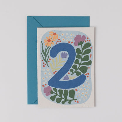 Plantable 2nd Birthday Card