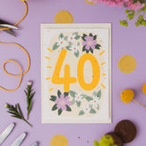 Plantable 40th Birthday Card