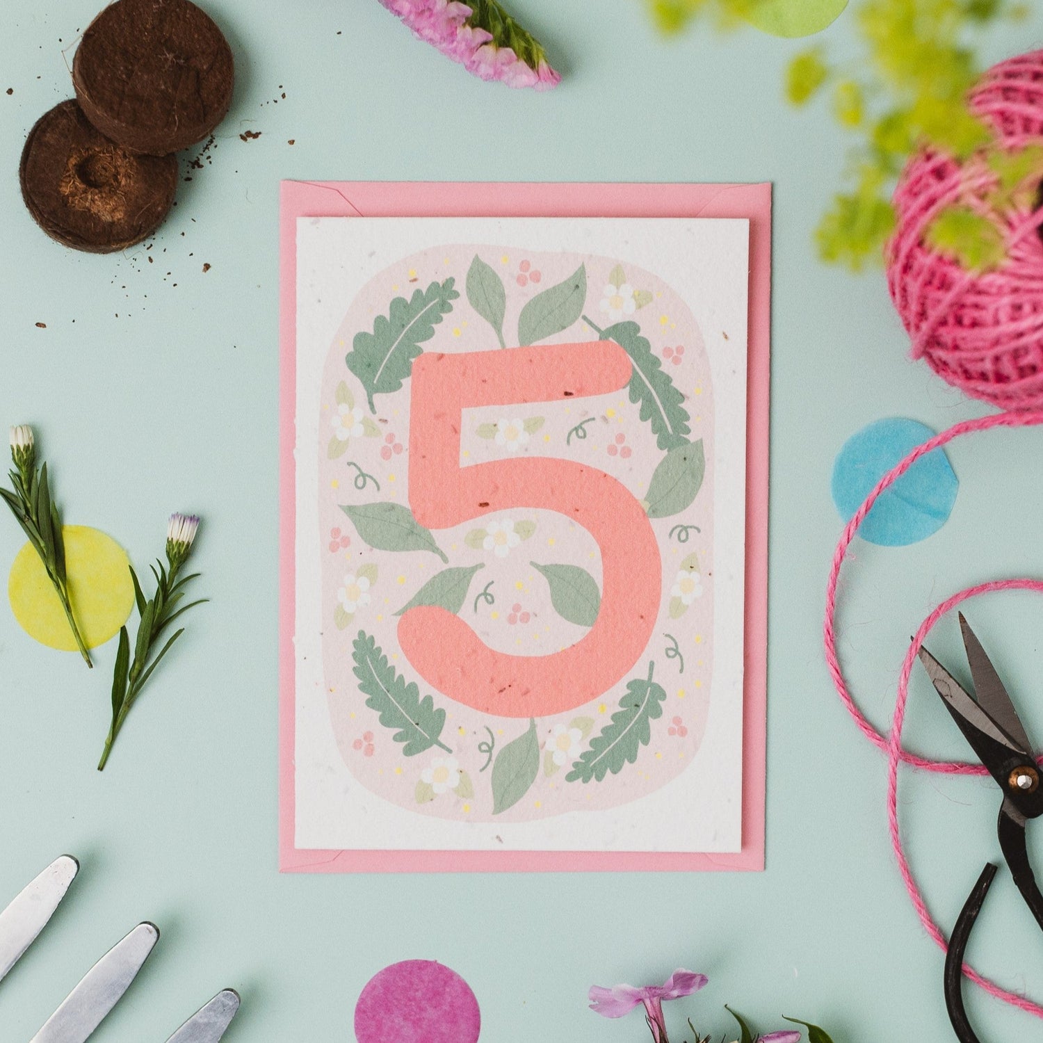 Plantable 5th Birthday Card