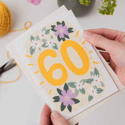 Plantable 60th Birthday Card