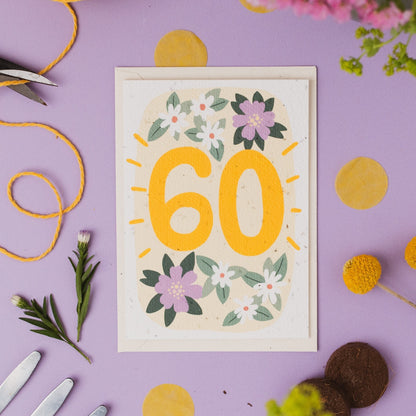 Plantable 60th Birthday Card