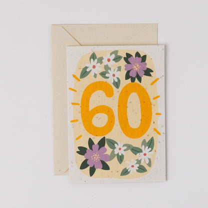 Plantable 60th Birthday Card