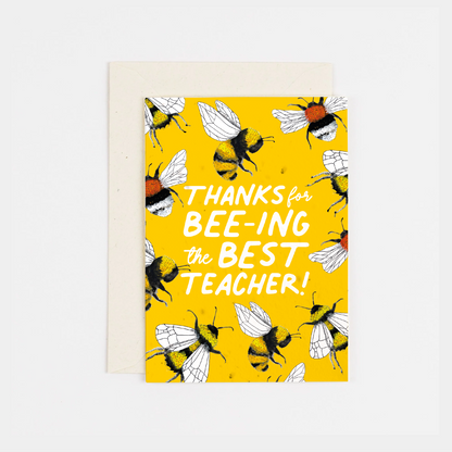 Ruby &amp; Bo Thank you for Being The Best Teacher Plantable Card