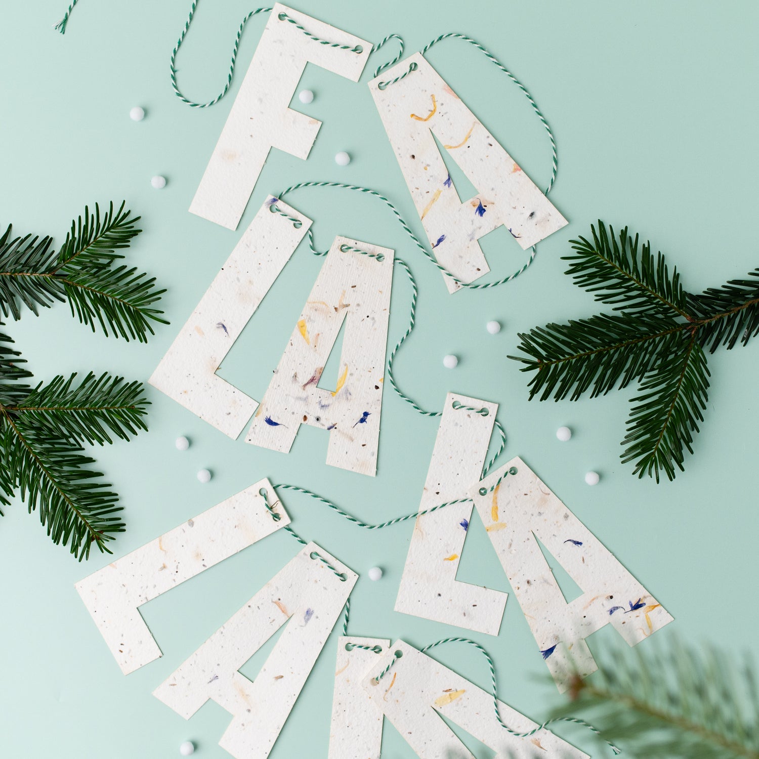 Fa La La La La Plantable Paper Garland