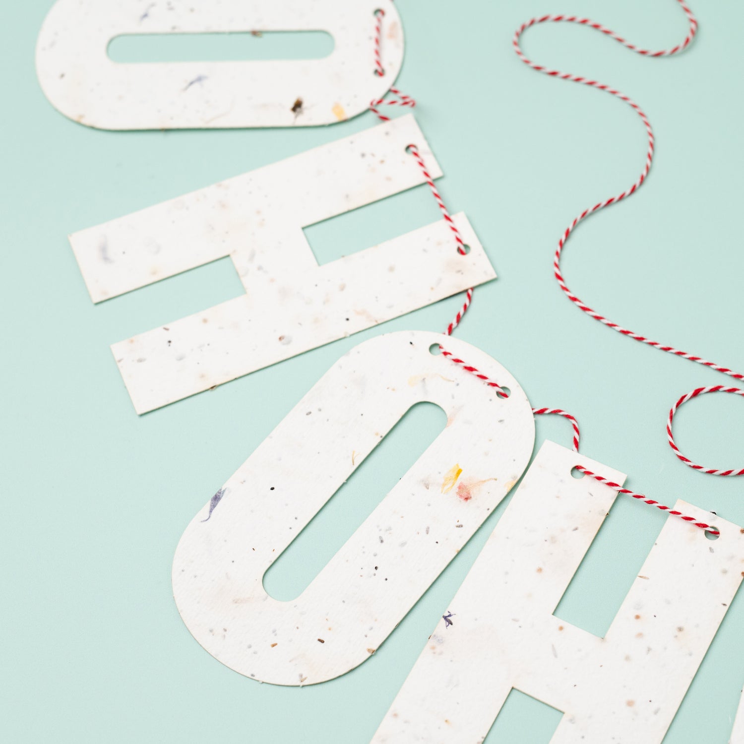 Ho Ho Ho Plantable Paper Garland 1.2m