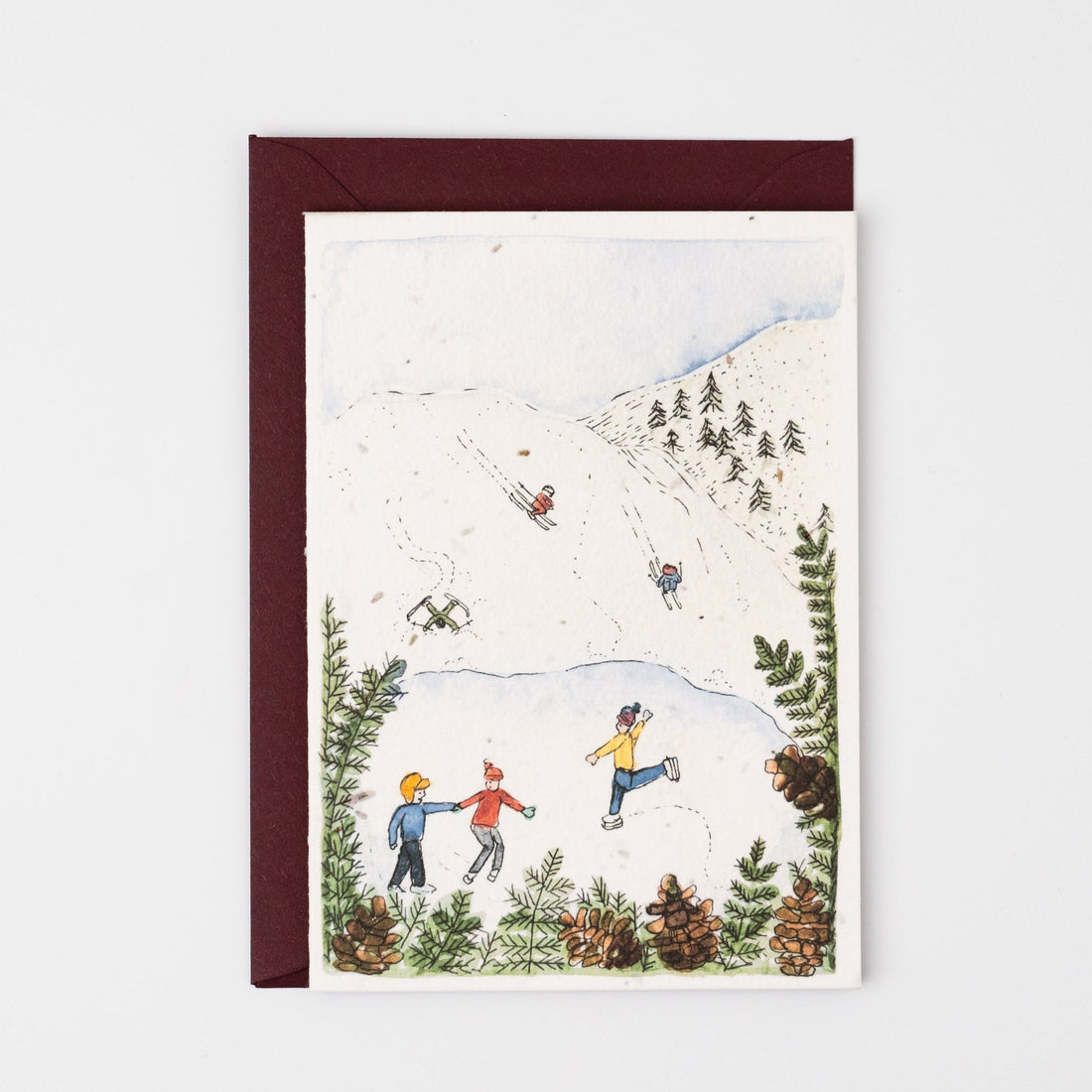 Skaters &amp; Skiers Plantable Christmas Card