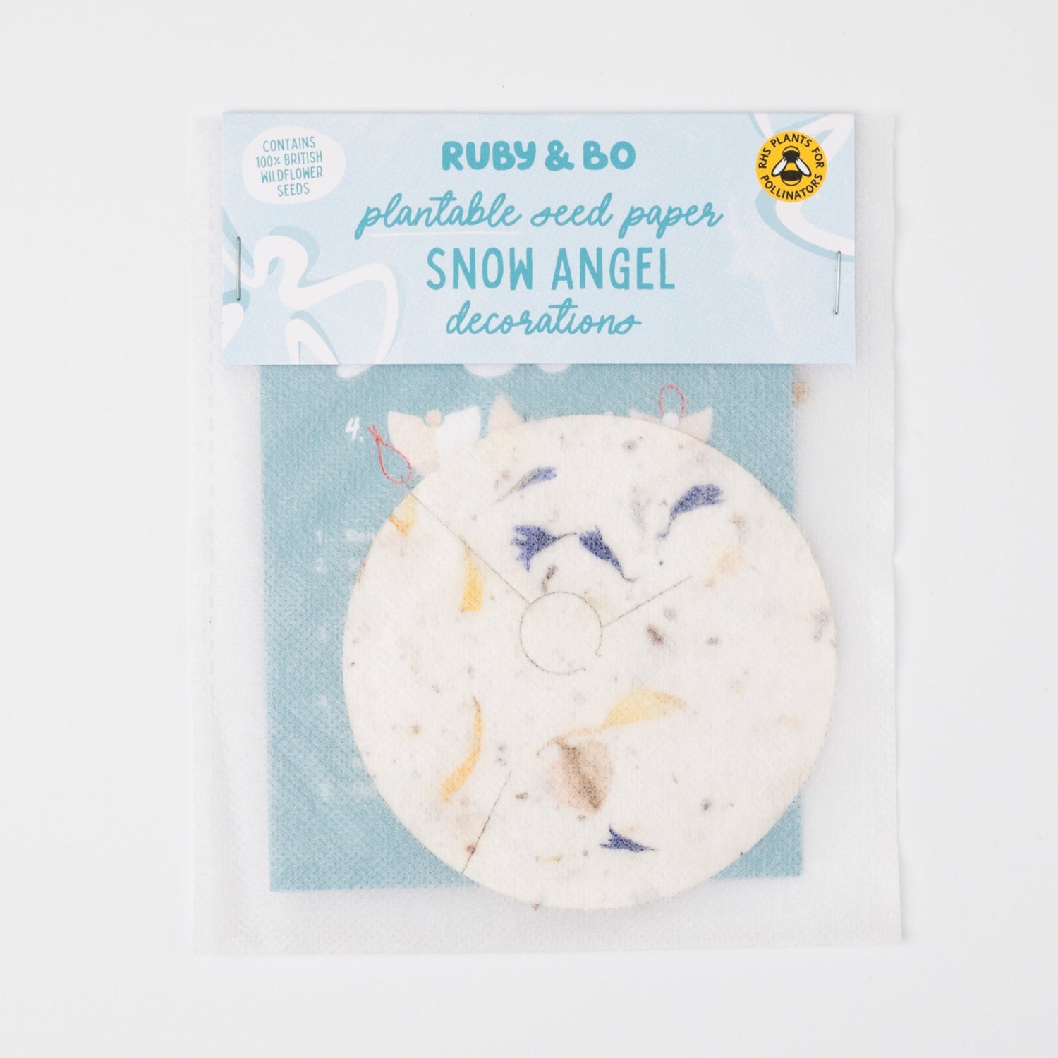 Snow Angel Paper Christmas Tree Decorations, Set of 3