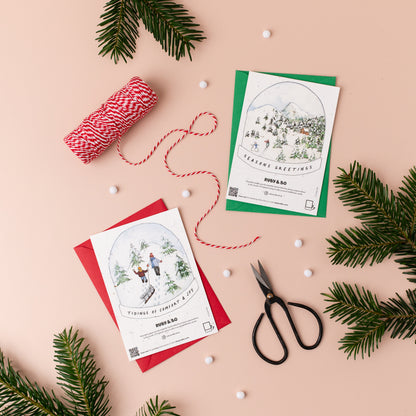 Snowglobe Plantable Christmas Card Set