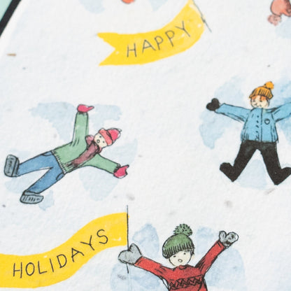Snow Angels Plantable Christmas Card