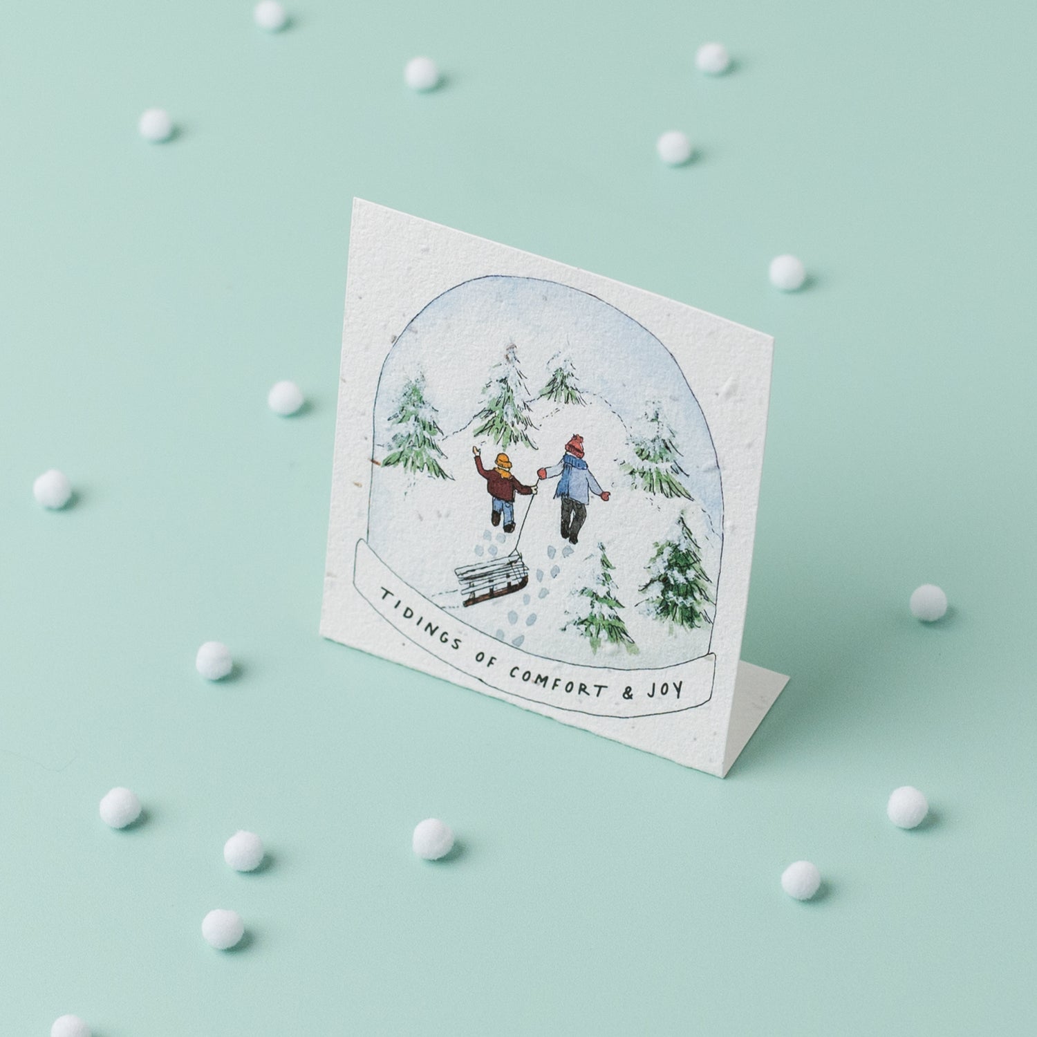 Snowglobe Plantable Christmas Card Set