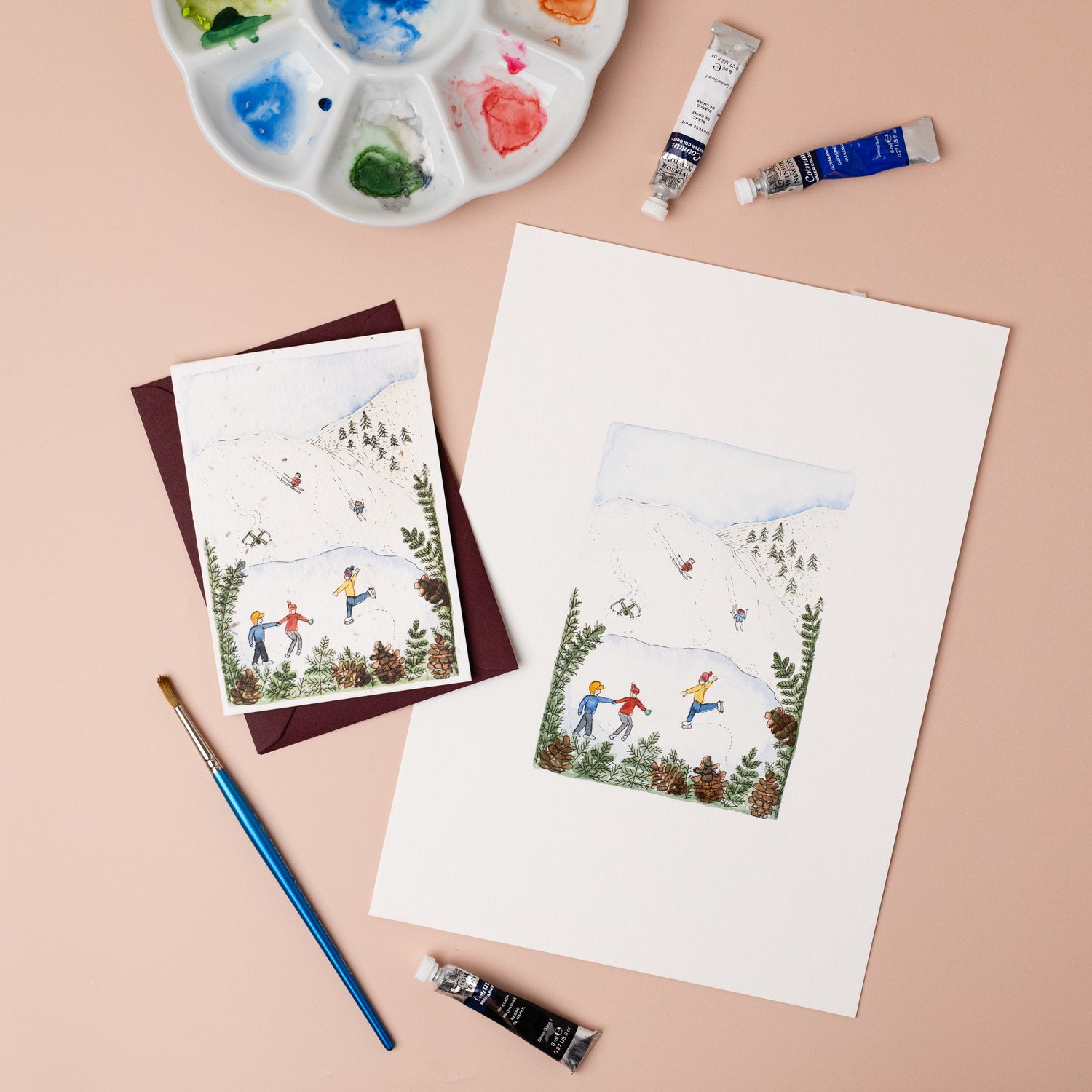 Skaters &amp; Skiers Plantable Christmas Card