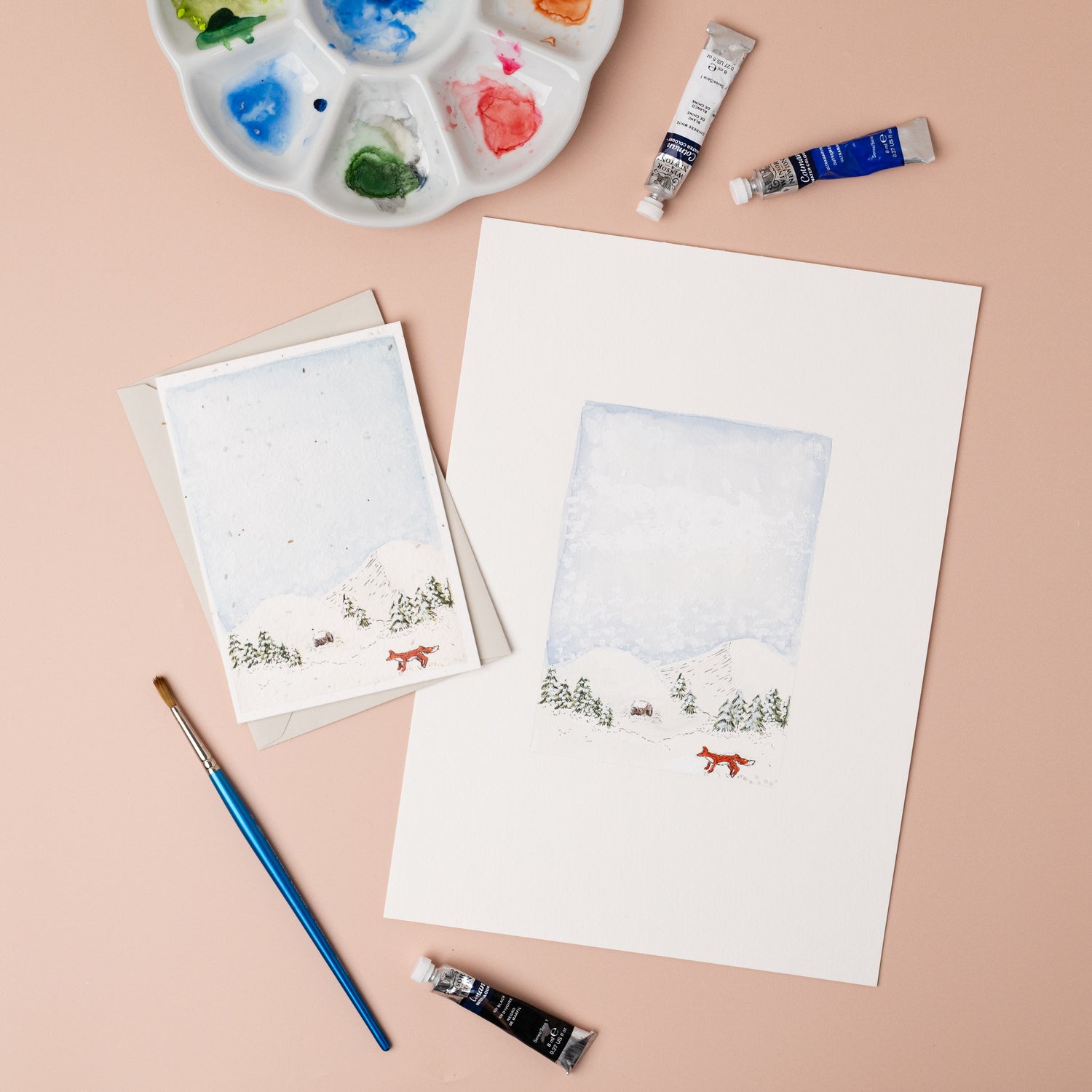 Winter Fox Plantable Christmas Card