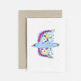 Ruby and Bo Blue Bird Plantable Notecard